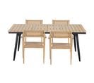 Ensemble Table Alba En Bois D'acacia Fsc Et 4 Chaises De Jardin