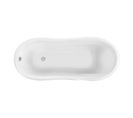 Baignoire Îlot Pattes De Lion Kara 175x71 Blanc - Pieds Chromes