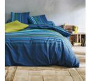 Housse De Couette Coton Jaspe  Bleu  - 200 X 200