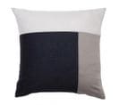 Taie D'oreiller Coton Trio  Noir -63 X 63 Sans Volant