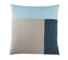 Taie D'oreiller Coton Trio  Bleu -50 X 70 Sans Volant