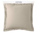 Taie D'oreiller Coton Tertio®  Beige Ficelle -63 X 63 Sans Volant