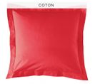 Taie D'oreiller Coton Tertio®  Rouge Carmin -50 X 70 Avec Volant