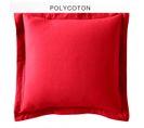 Taie D'oreiller Polycoton Tertio®  Rouge Carmin -63 X 63 Avec Volant