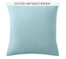 Taie D'oreiller Coton Sanitized®  Bleu Lagon  - 63 X 63 Sans Volant