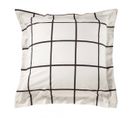 Taie D'oreiller Ou De Traversin Coton Imprimé Piastrella  Noir  - 63 X 63 Avec Volant