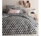 Housse De Couette Coton Lorenz  Noir/blanc  - 200 X 200