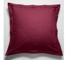 Taie D'oreiller Percale Coton Tertio®  Bordeaux -63 X 63 Sans Volant