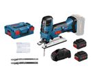 Scie Sauteuse 18v Gst 18 V-li S + 2 Batteries Procore 5,5 Ah + Chargeur En Coffret L-boxx - Bosch -