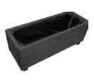 Jardinière En Mélèze Moline 60 X 22 X 20 Cm Cérusé Noir