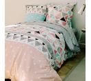 Parure Housse De Couette Coton - Louise Housse De Couette 140x200 + 1 Taie 65x65 Rose Petale