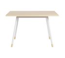 Table de réunion carrée K2 L.120-P.120cm imit chêne/blanc