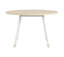 Table de réunion ronde K2 Ø.120 cm imitation chêne/blanc