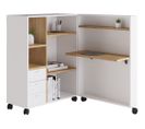 Armoire - Bureau 2 en 1 FLEX blanc/ imitation chêne