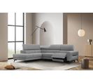 Canapé d'angle gauche relax SCORPIO tissu gris clair