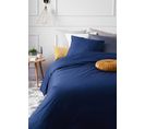 2 taies d'oreillers 65x65 cm DODO PERCALE BLEU MARINE