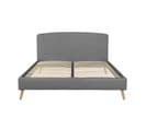 Tara Lit Double Tissu Bouclettes Gris 160x200