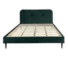 Brianna Lit Double Velours Vert Bouteille 160x200