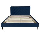 Barry Lit Double Velours Bleu Nuit 140x190