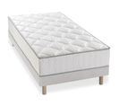 Ensemble Matelas Ressorts + Sommier Tapissier 90x190 - Confort équilibré - Ep. 23 Cm - Gris - Hyvyys