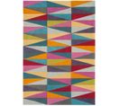 Tapis Pure Laine à Motifs Colorés Flashy Triangles - Multicolore 140x200 Cm