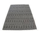 Tapis Tissé Main Silwan En Coton - Noir - 100x150 Cm