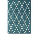 Tapis Style Berbère Diamond En Laine - Bleu Turquoise - 120x170 Cm