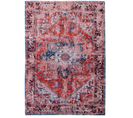 Tapis De Salon Classic Brick En Coton - Rouge - 170x240 Cm