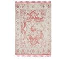 Tapis Salon Moderne Designer Vintage En Viscose - Rouge - 200x290 Cm