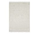 Tapis Salon Moderne Designer Vintage En Viscose - Blanc Cassé - 135x190 Cm