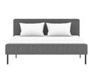 Lit Adulte Sime 160 X 200 Cm - Gris - Sommier Inclus