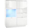 Buffet Intégralement Laqué Blanc (hxlxp) : 123 X 103 X 38 + LED