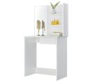 Table De Maquillage  Blanche + LED  75 X 141 X 40 Cm (lxhxp)