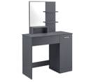 Coiffeuse  Anthracite Avec Tabouret Et LED  90 X 137,5 X 38 Cm (lxhxp)