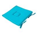 Galette De Chaise Uni Effet Bachette - 40 X 40 Cm - Turquoise