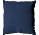 Coussin Uni Effet Bachette Déhoussable - 60 X 60 Cm - Bleu Marine