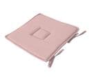 Galette De Chaise Uni Effet Bachette - 40 X 40 Cm - Rose