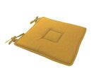 Galette De Chaise Uni Effet Bachette - 40 X 40 Cm - Moutarde