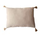 Coussin Panama Avec Pompons Jute Naturel 50 X 70 Cm - Enjoy Home