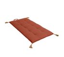 Futon Repliable Panama Avec Pompons En Jute - Orange Terre Cuite