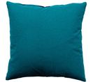 Coussin Déhoussable Uni En Coton - 60x60 Cm - Bleu Canard