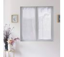 Paire De Vitrages Avec Galon En Macramé - 60x120 Cm - Blanc