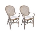 Fauteuil En Rotin Bistrot (lot De 2) - Elina