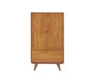 Buffet Haut Rétro En Bois 2 Portes 1 Tiroir L80 H140 Bronze - Mallet