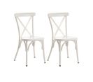 Chaise De Jardin Bistrot Empilable En Aluminium (lot De 2) - Dahlia