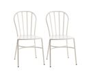 Chaise De Jardin Empilable En Aluminium (lot De 2) - Begonia