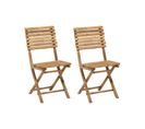 Chaises De Jardin Pliables En Bambou (lot De 2) - Nara