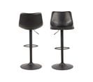 Tabouret De Bar Simili Piétement Tulipe Métal Noir (lot De 2) - Jack