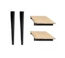 Lot De 2 Rallonges Bois Table Ronde D105 Pieds Fuseau - Victoria