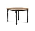 Table Extensible Ronde Bois D105 Cm + 1 Allonge Et Pieds Tournés - Victoria